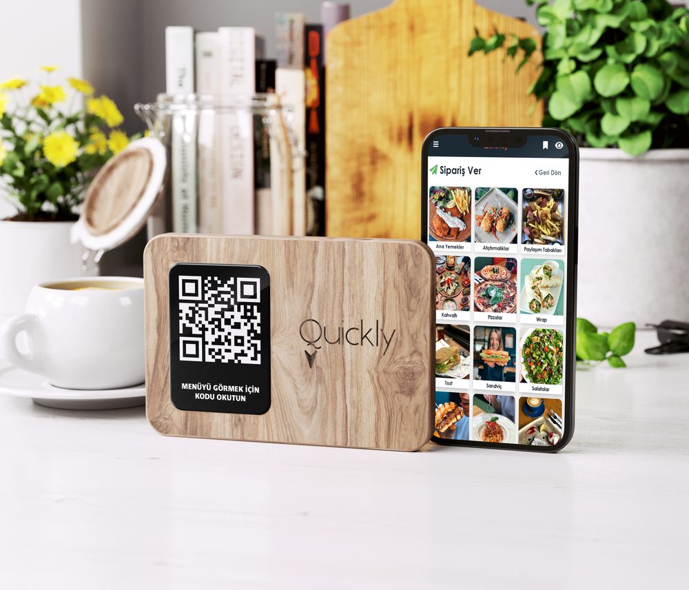 Quickly QR menü tema ve ürün görünümü